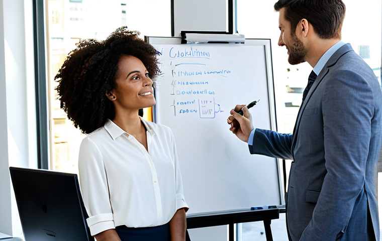 **Prompt:** A diverse team of professionals collaborating in a modern, sunlit office space, brainstorming ideas on a whiteboard, fully clothed in business casual attire, safe for work, appropriate content, perfect anatomy, natural proportions, professional photography, modest dress.